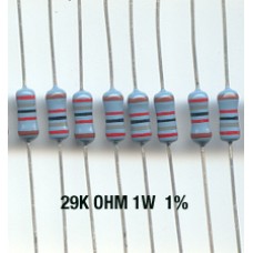 29K Ohm Metal Film Resistors 1W 1%. (Pack of 30)