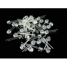 5mm White LEDs, Ultrabright 120 wide angle 1500mcd. (Pack of 50)