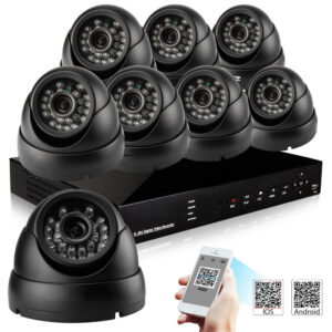 8-Channel Surveillance Network CCTV DVR Security System w/8 Cameras [BO]
