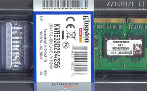 KINGSTON - 256MB - PC2-4200 DDR2 SODIMM RAM 200pins