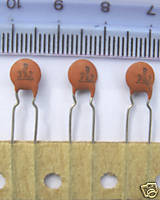 3.3nF (3n3, 3300pF) 63V 5% Ceramic Capacitors. (Pack of 50)