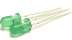 Green Leds 3mm (Light Emitting Diodes). Pack of 100 Leds.