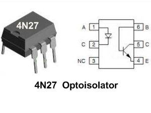 4N27 Optoisolator, Optocoupler ICs 6pin DIP (5 pieces pack)