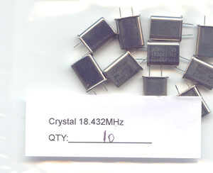 18.432MHz CRYSTALS. (Pack of 10)