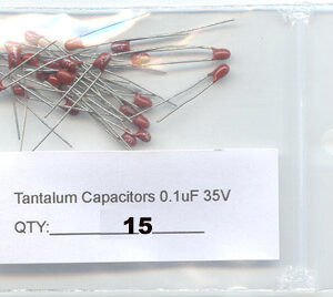 0.1uF 35V TANTALUM CAPACITORS. (Pack of 15).