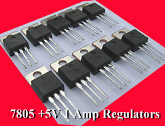 LM7805 1Amp +5V POSITIVE REGULATORS (Pack 0f 15)