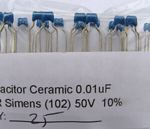 0.01uF 50V X7R Ceramic Capacitors. Siemens. (Pack of 25)