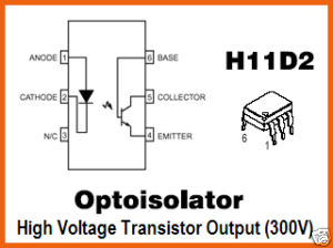 OPTOISOLATOR MOTOROLA H11D2 optocoupler ICs. Pack of 5.