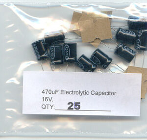 470uF Electrolytic Capacitors 16V (25 Capacitors Pack)