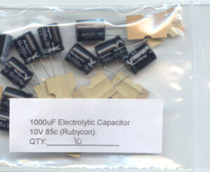 1000uF Electrolytic Capacitors 10V (10 Capacitors Pack)
