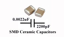 SMD/SMT Ceramic Capacitor 2200pF, (0.0022uF) - Murata. (Pack of 50)