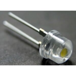 1W 8mm, wide angle 140° White LED 230,000mcd. (pack of 3).