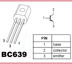 BC639 NPN transistors. Pack of 25 Transistors.