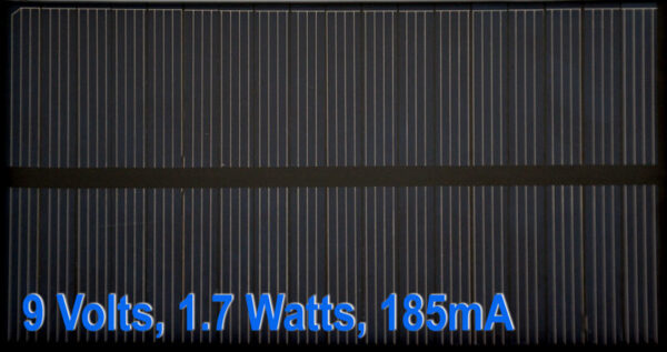9 Volts 1.7W Solar Panel 185mA polycrystalline