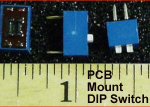 MINI DIP PCB mount Switches 2-Position OFF/ON (Pack of 4 switches).