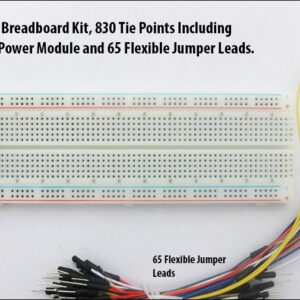 Prototype Breadboard Kit, 830 Tie Points Including 3.3V/5V Power Moudle & 65 Jumper Leads