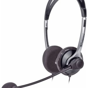 Stereo Headphones with Microphone for VOIP, Dictation, SKYPE, PC Gaming etc.