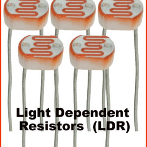 Light Dependent Resistors LDR 15K - 250K ohm photo detectors (Pack of 3 resistors)