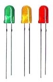 3mm Leds Mixed Colors, Green/Yellow/Red (20 leds each color)