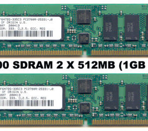 2 X 512MB (1GB total) PC2700 333Mhz DDR ECC REGISTERD RAM 184pin