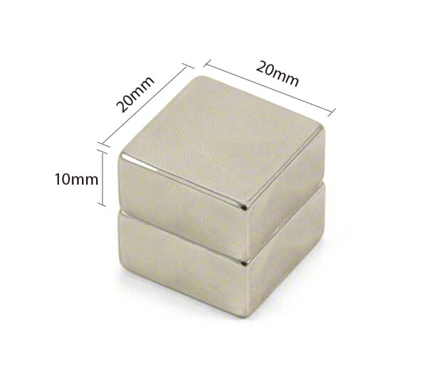 Rare Earth Neodymium Magnet N50 Square Shape Magnet (2 magnets pack)