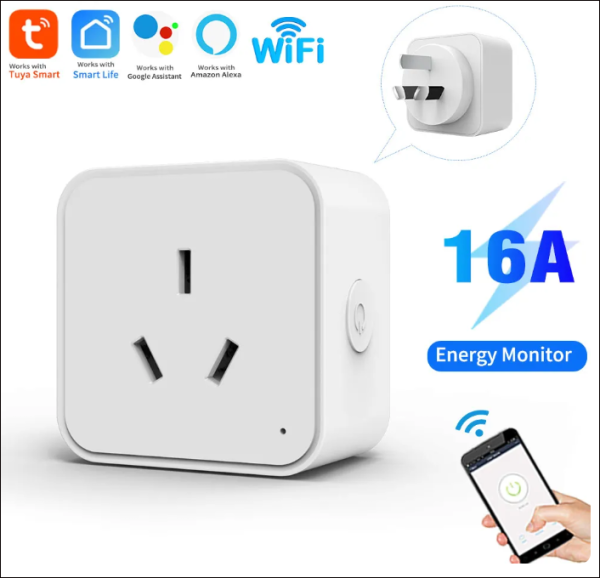 Smart Wi-Fi 240V Power Socket - Support Amazon Alexa, Google Assistant and Smart-life