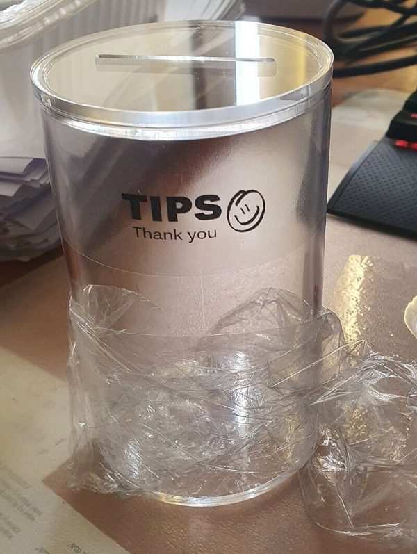 Tip Jar for your car - Gratitude jar for Uber Didi Ola Ridesharing - Fits in cup holder
